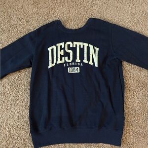 Women’s fleece navy blue Destin, Florida 1984 Sweatshirt #Sweatshirt #DestinFl